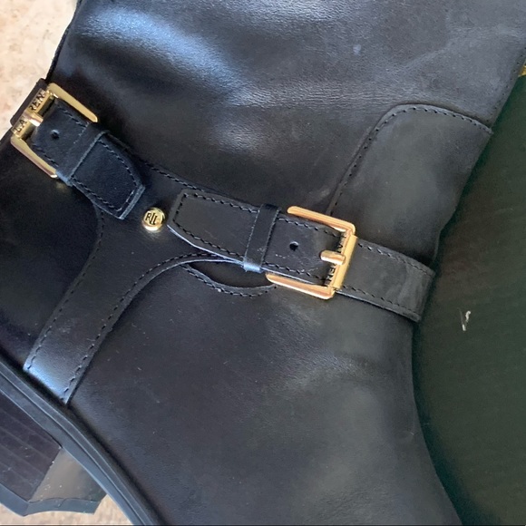 Black Ralph Lauren Boots Size 8B - Picture 6 of 7